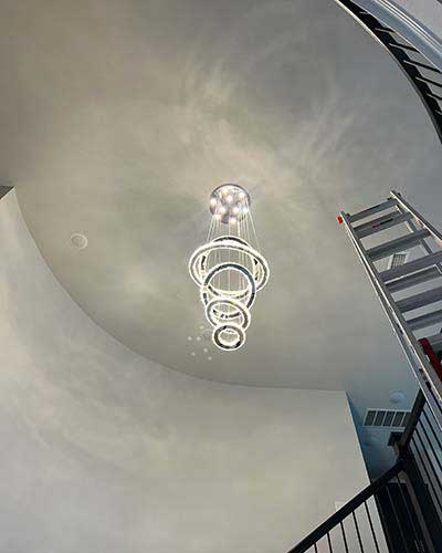 High Ceiling Lighting Installation High Ceiling Lighting Installation