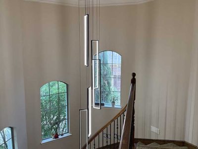 High Ceiling Light Installation Project