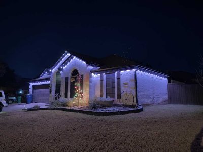 Outdoor Holiday Light Installation Project